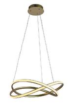 Pendente Nodo Dourado 50cm Led 36W 3000K Bivolt HM020G Bella