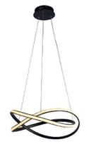 Pendente Nodo Preto 50cm Led 36W 3000K Bivolt HM020B Bella Pendente Nodo Preto 50cm Led 36W 3000K Bivolt HM020B Bella