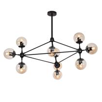 Pendente Nordecor Jabuticaba 10 Lampadas - Preto REF: 2071 - LL3001B - Bocal: 10*E27 - IP20 -