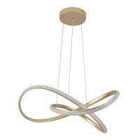 Pendente Nordecor Led Labra Cristal 2340 - Dourado - 3000K 47W / 3.760LM / IP20 Pendente Nordecor Led Labra Cristal 2340 - Dourado - 3000K 47W / 3.760LM / IP20