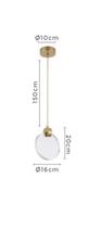 Pendente Nordecor Led Zoe 2412 -Bronze - 3000K 3W / 225lm / IP20