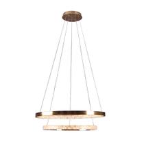 Pendente Oca Rings Anéis Dourado Cristal 60cm 100W 3000K Bella Pendente Oca Rings Anéis Dourado Cristal 60cm 100W 3000K Bella
