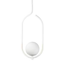 Pendente On Clip BRANCO com globo esfera de vidro Branco