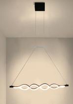 Pendente Ondas Duplo Preto 100cm Led 46W 3200K Bivolt Pendente Ondas Duplo Preto 100cm Led 46W 3200K Bivolt