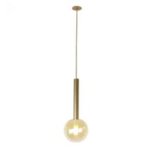 Pendente orbit 1 esfera champagne 1xg9 5w diam 120x120x300mm dourado - casual