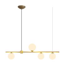 Pendente Orbit Branco Dourado 4 Globos Esferas PDH1539 Studioluce ST2423