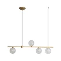 Pendente Orbit Dourado 4 Globos Transparente PHD1539 Studioluce ST2395