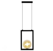 Pendente Orbit Quadrado Preto com vidro âmbar PDH1532 1G9 - Studioluce