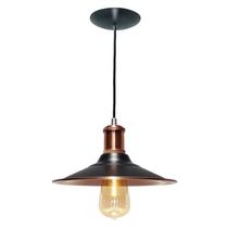 Pendente Orion Preto E Cobre 1 Lâmpadas E27 Utron