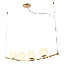 Pendente oscar dourado e branco (c)12cm (l)100cm (a)17cm 4xg9 100w - hp002