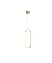 Pendente Oval Dourado 40cm Led 15W 3000K Bivolt Pendente Oval Dourado 40cm Led 15W 3000K Bivolt