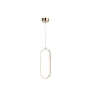 Pendente Oval Dourado 40cm Led 15W 3000K Bivolt Pendente Oval Dourado 40cm Led 15W 3000K Bivolt