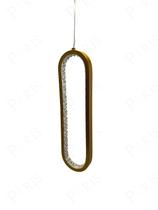 Pendente Oval Dourado com Cristais Acrílico 33cm Led 18W 3200K Bivolt Pendente Oval Dourado com Cristais Acrílico 33cm Led 18W 3200K Bivolt