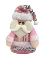 Pendente Papai Noel Boneco de Neve Pelúcia Natalino Tricô Rosa