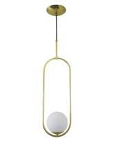 Pendente Pêndulo Globo Branco / Dourado - 1X G9