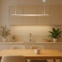 Pendente Perfil Led Linear Branco Aluminio Balcao Cozinha 127V