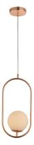 Pendente Perola Arco 1 x G45 Cobre Brilho AVANT Pendente Perola Arco 1 x G45 Cobre Brilho AVANT