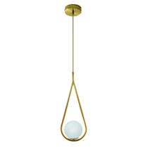 Pendente pingo bronze e branco (d)18cm (a)49cm 1xg9 25w - tr001