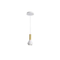 Pendente pituco ø10x18,7cm metal branco e dourado bella iluminação ml015gw Pendente pituco ø10x18,7cm metal branco e dourado bella iluminação ml015gw