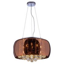 Pendente/Plafon em Vidro e Cristal Attractive Cobre 50cm G9 - Lustre Design Moderno - Startec