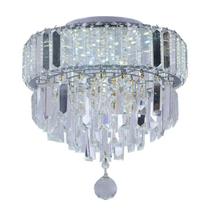 Pendente Plafon King Cristal Legítimo Redondo G9 30cm Bivolt Cor:CromadoVoltagem:110V/220V - Bivolt