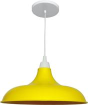 Pendente Prato Amarelo Diâmetro 32cm Pendente Prato Amarelo Diâmetro 32cm