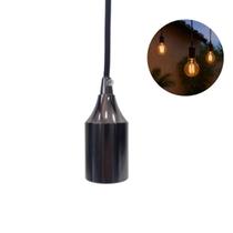 Pendente Preto Pérola Liso com Cabo PP Lustre Alumínio Soquete E27 Simples Decorativo Luxo Bivolt Pendente Preto Pérola Liso com Cabo PP Lustre Alumínio Soquete E27 Simples Decorativo Luxo Bivolt