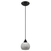 Pendente preto Vidro Mexicano Salpicado Pequeno Sala Quarto