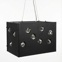 Pendente Quadrado Preto com Cristais Decorativos Pendente Quadrado Preto com Cristais Decorativos