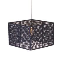 Pendente Quadrilluz Ferro e Corda Náutica 20x40 Com Fio