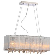 Pendente Rammer Prata 70cm Retangular 5 soquetes E-27 Bivolt Pendente Rammer Prata 70cm Retangular 5 soquetes E-27 Bivolt