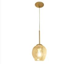 Pendente Ravelo champanhe com vidro champanhe 1XE27 DIAM 15X30 PDH1581CH - Studioluce