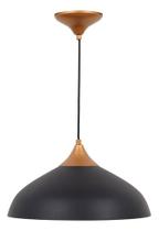 Pendente Redondo 1 Lampada Preto E Cobre Vic - Inspire