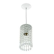 Pendente Redondo Clearcrillic Cristal Acrílico Branco