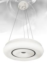 Pendente Redondo de acrílico base pintada em branco 127v