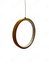 Pendente Redondo Dourado com Cristais Acrílico 20cm Led 15W 3200K Bivolt