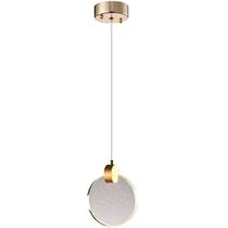 Pendente Redondo Dourado Cristal 11cm Led 7W 3200K Bivolt Pendente Redondo Dourado Cristal 11cm Led 7W 3200K Bivolt