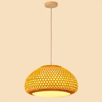 Pendente Redondo Luminária Teto Rustico Bambu Palha Natural