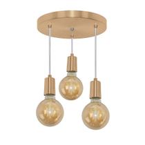 Pendente Redondo Triplo Tubo Gourmet New Cobre Pendente Redondo Triplo Tubo Gourmet New Cobre