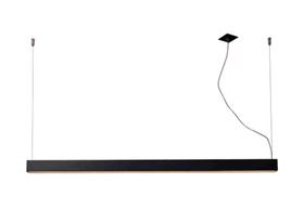 Pendente Régua Nazca preto fosco luz direta 4,9X4,7X65 cm p/ lâmpada tubular T8 60CM - Usina design