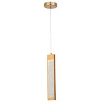 Pendente Retangular Dourado com Cristal 33cm Led 5W 3000K Bivolt Pendente Retangular Dourado com Cristal 33cm Led 5W 3000K Bivolt