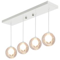 Pendente Retangular Quadruplo Branco Harmony Bolinha Ambar Pendente Retangular Quadruplo Branco Harmony Bolinha Ambar