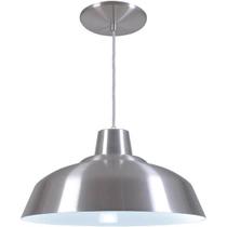 Pendente Retrô 34cm Luminária Lustre Alumínio E27 Escovado Pendente Retrô 34cm Luminária Lustre Alumínio E27 Escovado