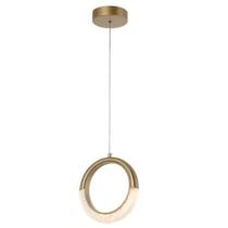 Pendente Ring Anel De Cristal Dourado Led 16W 3 Temperaturas de Cor Bivolt Pendente Ring Anel De Cristal Dourado Led 16W 3 Temperaturas de Cor Bivolt