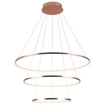 Pendente Rings Birdie Anéis Rosê Gold Cobre 80cm Led 3200K 39W KW002E Bella Pendente Rings Birdie Anéis Rosê Gold Cobre 80cm Led 3200K 39W KW002E Bella
