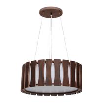 Pendente Ripado Málaga Redondo 50x50 cm 5 luzes E27