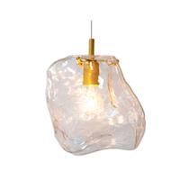 Pendente Roccia Dourado/Transparente 30cm 1X E27 Bivolt - Bella Iluminação - ROC1PD01DR20 Pendente Roccia Dourado/Transparente 30cm 1X E27 Bivolt - Bella Iluminação - ROC1PD01DR20