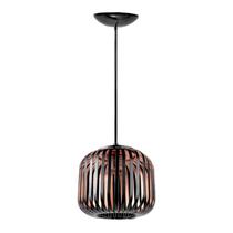 Pendente Roma Preto e Bronze para 1 Lâmpada E27 Roper Plast
