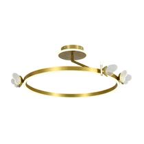Pendente Round Butterfly Dourado 38W 3 em 1
