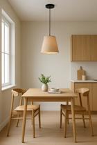 Pendente Rubi Bege 20,5x20,3cm com Fio Regulável 1,5m